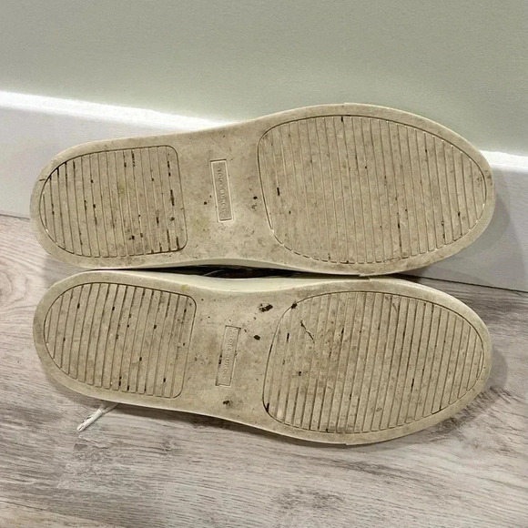 Tory Burch Carter Sequin Leather White Lace Up Casual Shoes Sneakers Size 8 - Picture 9 of 10